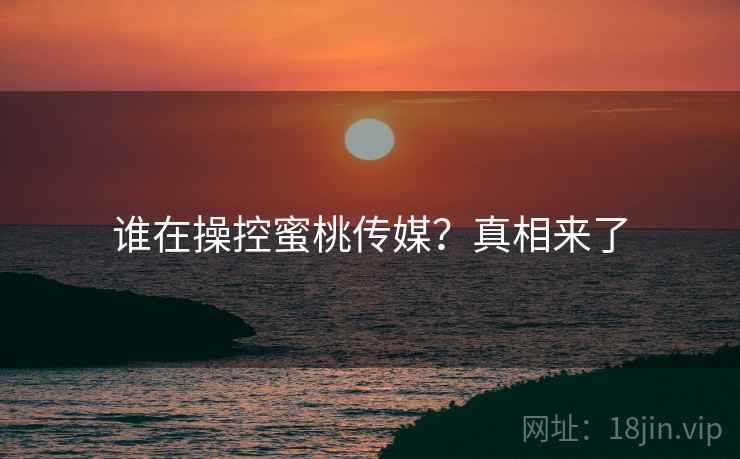 谁在操控蜜桃传媒？真相来了
