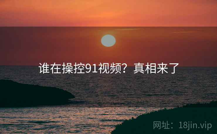 谁在操控91视频？真相来了